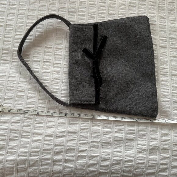 Dollar Grand London Gray Wool Flannel Micro Bag - Picture 8 of 9
